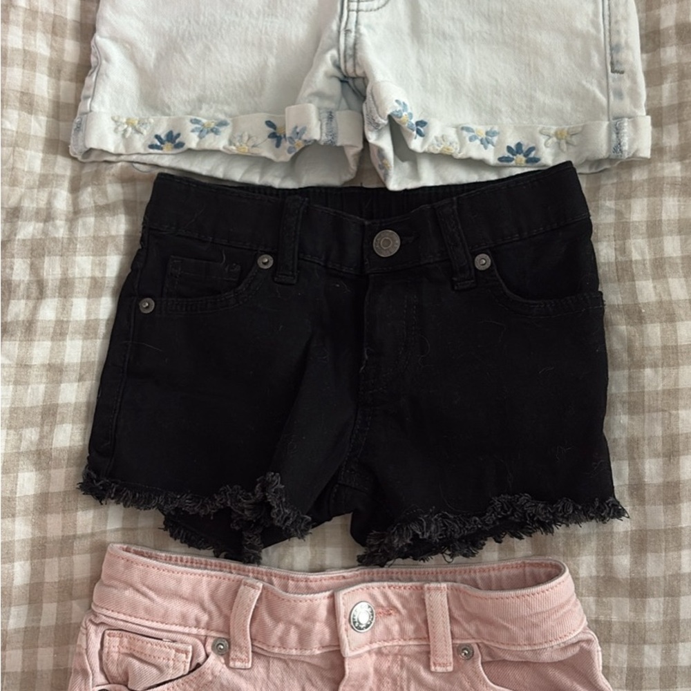 Cat & Jack Black, floral, & Pink Girl Shorts